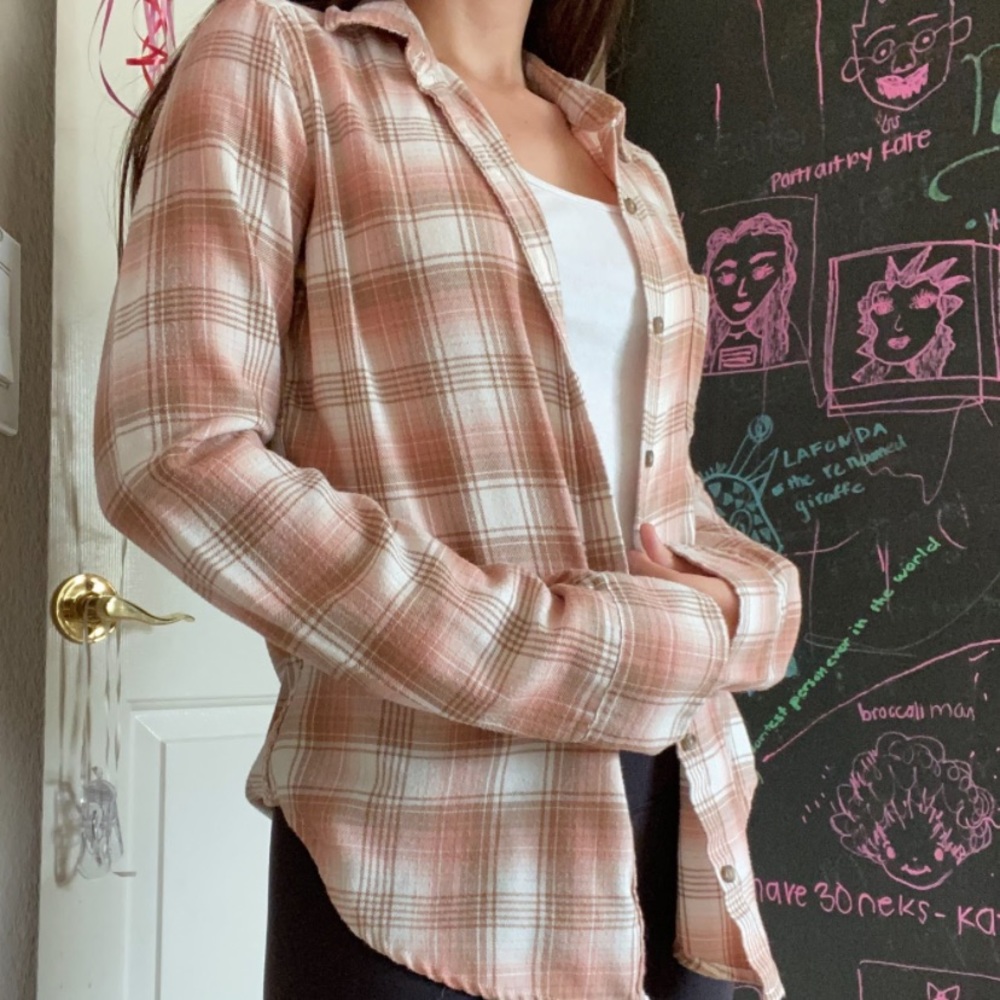 Pink Hollister flannel